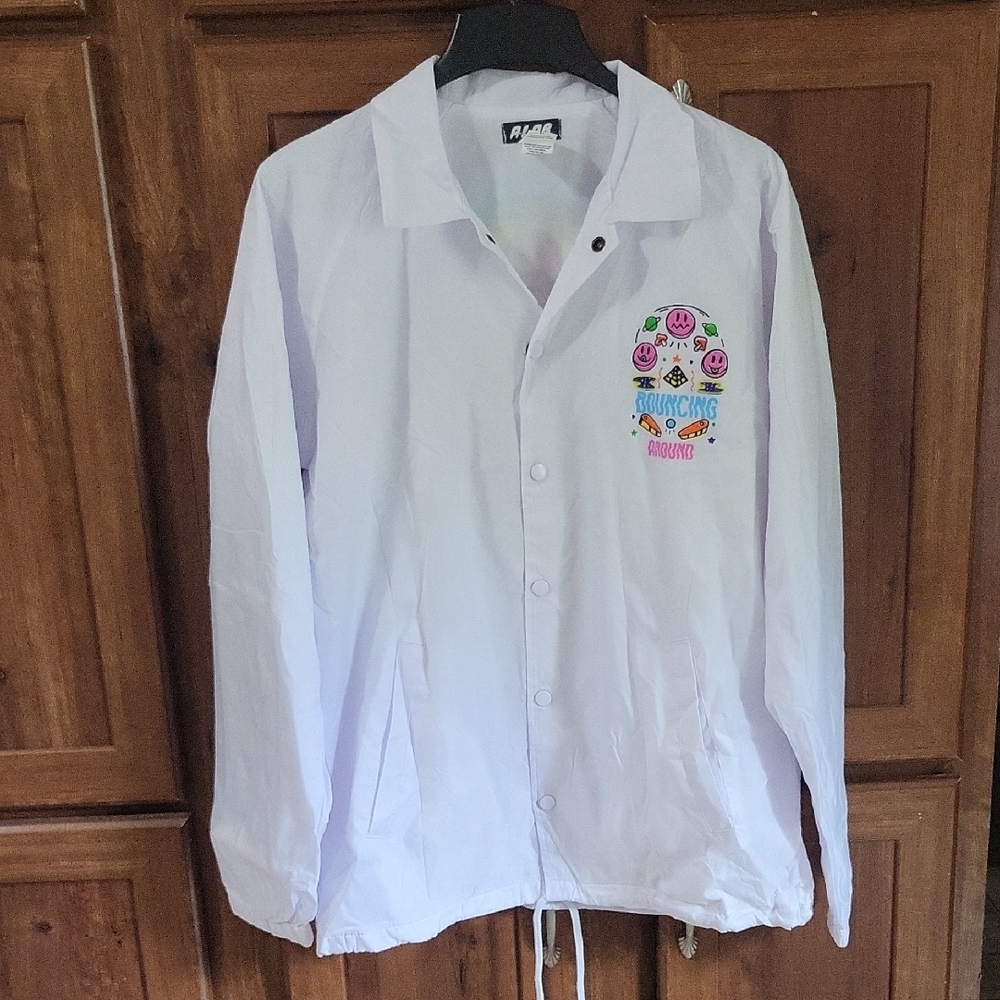 White Graphic Light Jacket